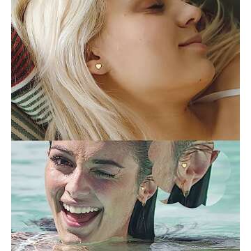 MJust Titanium Earrings for Sensitive Ears - Comfortable & Stylish