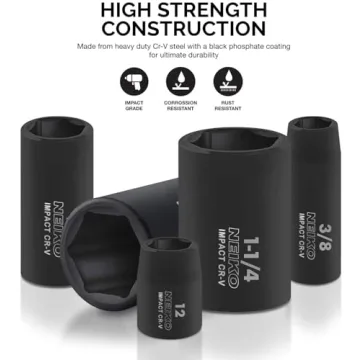 Versatile NEIKO Impact Socket Set for Mechanics and DIY