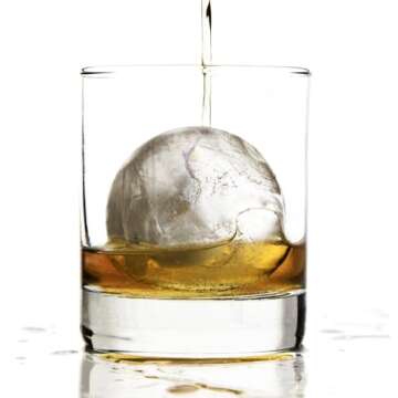 glacio Ice Ball Maker Mold - Durable & Flexible, No Plastic, Large Spheres for Chill-to-Perfection D...