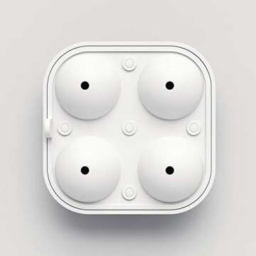 glacio Ice Ball Maker Mold - Durable & Flexible, No Plastic, Large Spheres for Chill-to-Perfection Drinks, Easy Release Ball Ice Cube Mold, Reusable, Eco-Friendly Whiskey Ice Ball Maker