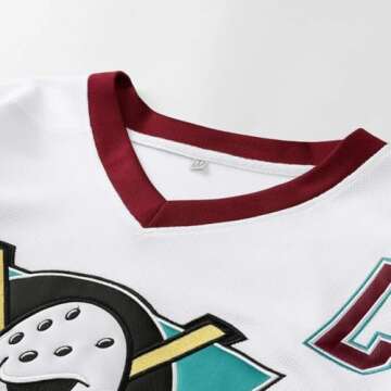 Mighty Ducks Movie Ice Hockey Jersey 96# Charlie Conway Stitched Letters and Numbers