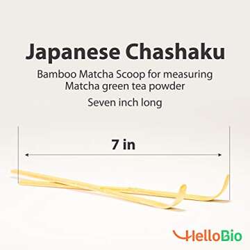 Japanese Chashaku | 2 pcs x Bamboo Matcha Scoop for measuring Matcha green tea powder | Spoon for tr...