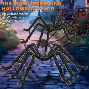 Kendane 78" Giant Spider Decorations for Halloween Fun