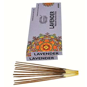 raajsee Lavender Incense Sticks 100 Gm Pack-100% Pure Organic Natural Hand Rolled Free from Chemical...