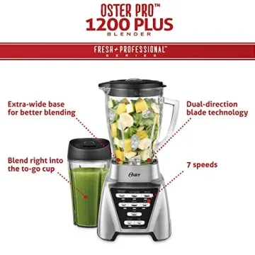 Oster Pro 1200 Blender Smart Settings 7 Speeds 1200 Watts