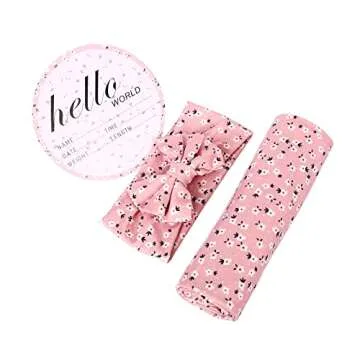 Galabloomer Floral Baby Blanket & Headband Gift Set