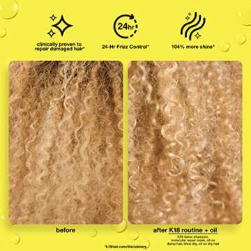 K18 Repair Bundle - Leave-In Repair Hair Mask, 4-Minute Speed Treatment(50ml), and Weightless Hair Strengthening Oil (30ml)