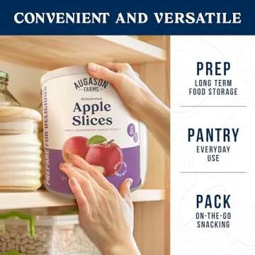 Augason Farms Dehydrated Apple Slices for Healthy Snacking