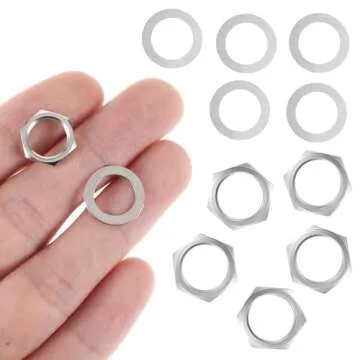 5 Set Premium 3/8" Guitar Input/Output Jack Nuts and Washers