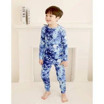 VAENAIT BABY Kids Boys Girls Sleepwear Pajamas 2pcs Set Tiedye-Navy-242 S