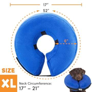 BENCMATE Protective Inflatable Collar - Soft Pet Recovery E-Collar
