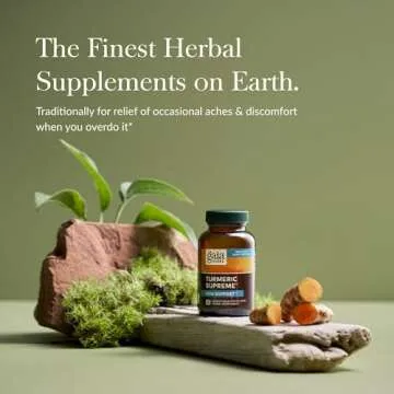Gaia Herbs, Turmeric Supreme Pain, Herbal Pain Supplement with Curcumins, Vegan Liquid Capsules, 60 Count