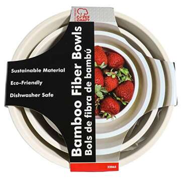 Chef Craft Eco Bamboo Fiber Mixing Bowl Set – Sustainable Kitchen Essential