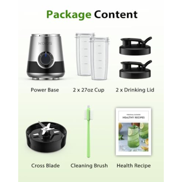 KOIOS 900W Personal Blender for Smoothies & Shakes