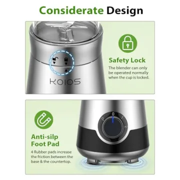 KOIOS 900W Personal Blender for Smoothies & Shakes
