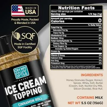 Cinnamon Roll Ice Cream Topping - Gluten Free & Sweet Blend