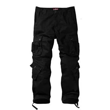 Match Men's Wild Cargo Pants(Black,30)