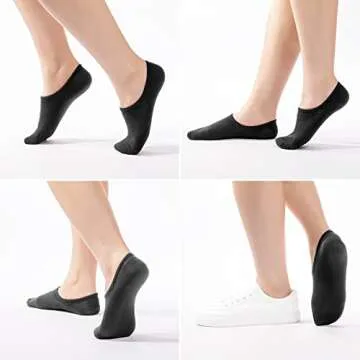 IDEGG No Show Socks Womens and Men Low Cut Ankle Short Anti-slid Athletic Running Novelty Casual Invisible Liner Socks