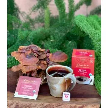 Teeccino Reishi Eleuthero Tea - Organic Adaptogenic Herbal Tea