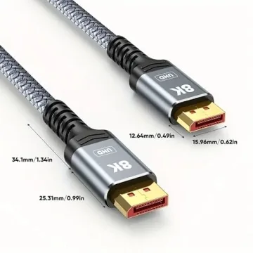 Capshi 8K DisplayPort Cable 1.4 | Reliable 8K 4K Connection