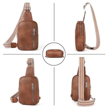 CLUCI Small Sling Bag for Women 2024 Vegan Leather Crossbody Chest Bags Trendy, Women's Fanny Pack