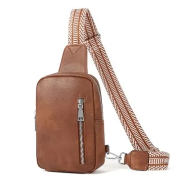 CLUCI Small Sling Bag for Women 2024 Vegan Leather Crossbody Chest Bags Trendy, Women's Fanny Pack