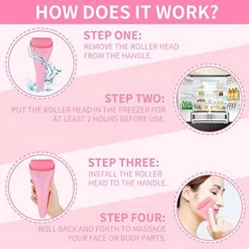 DOUKEN Ice Roller for Face & Eye, Premium Self-Care Facial Roller, Skin Care Tools for Face Eye Puffiness, Cold Therapy Ice Face Roller to Soothe Skin