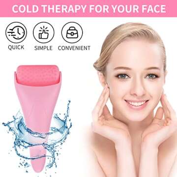 DOUKEN Ice Roller for Face & Eye, Premium Self-Care Facial Roller, Skin Care Tools for Face Eye Puffiness, Cold Therapy Ice Face Roller to Soothe Skin