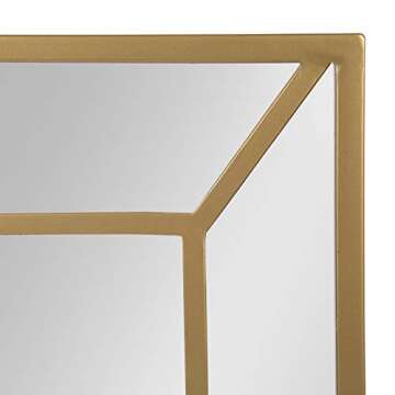 Kate and Laurel Nahla Large Metal Framed Wall Mirror, 18" x 55", Gold, Decorative Mid-Century Modern Wall Decor for Living Room, Entryway, Dining Room, Or Bedroom