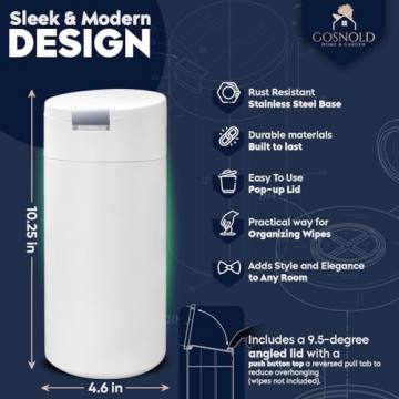 Stylish Extra Large Refillable Wipes Dispenser - Gosnold