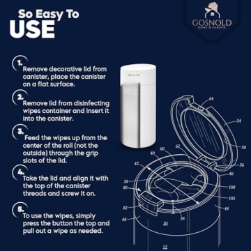 Stylish Extra Large Refillable Wipes Dispenser - Gosnold