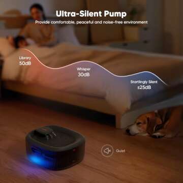 WOPET Dog Water Fountain for Large Dogs, 6L/205oz/1.7Gal Automatic Dog and Cat Water Fountain,Dog Water Dispenser with 2 Filter,Ultra-Quiet Pump,Great for Large Dogs Cats and Multi-Pet Home