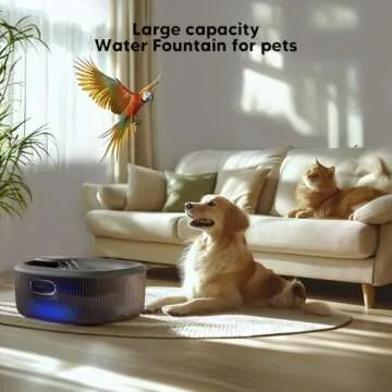 WOPET Dog Water Fountain for Large Dogs, 6L/205oz/1.7Gal Automatic Dog and Cat Water Fountain,Dog Water Dispenser with 2 Filter,Ultra-Quiet Pump,Great for Large Dogs Cats and Multi-Pet Home