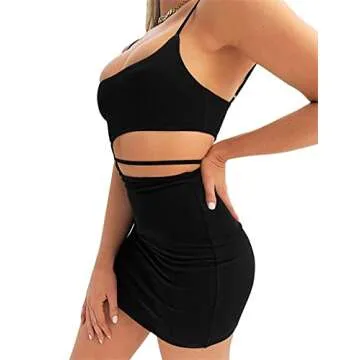 Textile Bears Spaghetti Strap Mini Dress for Night Out