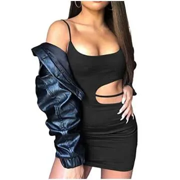 Textile Bears Spaghetti Strap Mini Dress for Night Out