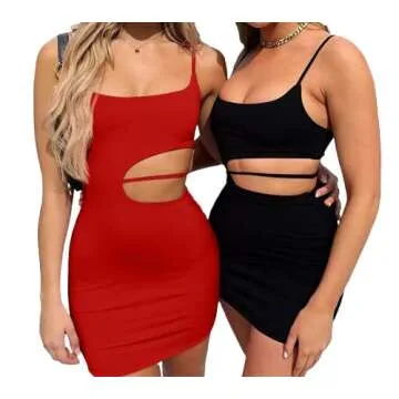 Textile Bears Spaghetti Strap Mini Dress for Night Out