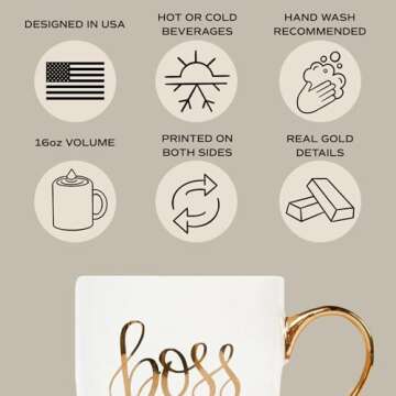 Sweet Water Decor She Believed She Could Coffee Mug | 16oz Mug with Gold Handle | Inspirational Gifts for Women