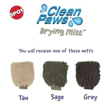 SPOT Clean Paws Chenille Microfiber Dog Towel Mitt - Super Absorbent, Quick-Drying, Washable, Double...