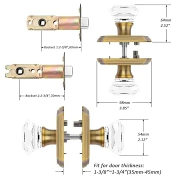 Orger Antique Bronze Passage Door Knob for Hallways