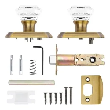 Orger Antique Bronze Passage Door Knob for Hallways