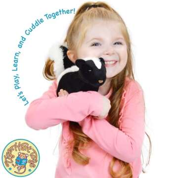 TigerHart Seymour The Skunk - 8 Inch Long (Tail Measurement not Included) Stuffed Animal Plush