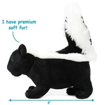 TigerHart Seymour The Skunk - 8 Inch Long (Tail Measurement not Included) Stuffed Animal Plush