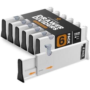 RAPTUROUS Adjustable Drawer Dividers for Organized Storage