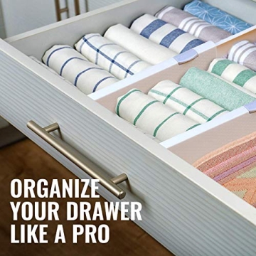 RAPTUROUS Adjustable Drawer Dividers for Organized Storage