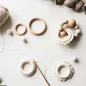 Wugongshan 80 Unfinished Natural Wood Rings for Crafts