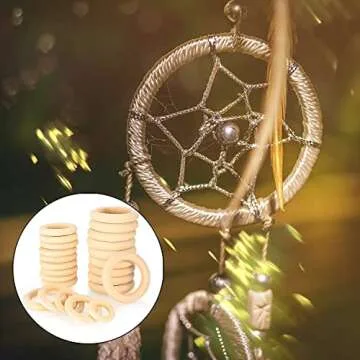 Wugongshan 80 Unfinished Natural Wood Rings for Crafts