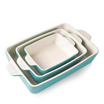 Sweejar Ceramic Bakeware Set, Rectangular Baking Dish for Oven Lasagna Pans for Cooking, Kitchen, Ca...