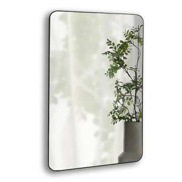 CULER Black Bathroom Wall Mirror,24 x 36 Inch Rectangle Vanity Modern Tempered Glass Mirror for Bedroom,Living Room,Entryway (24x36 Inch, Black)