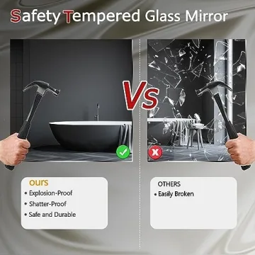 CULER Black Bathroom Wall Mirror,24 x 36 Inch Rectangle Vanity Modern Tempered Glass Mirror for Bedroom,Living Room,Entryway (24x36 Inch, Black)