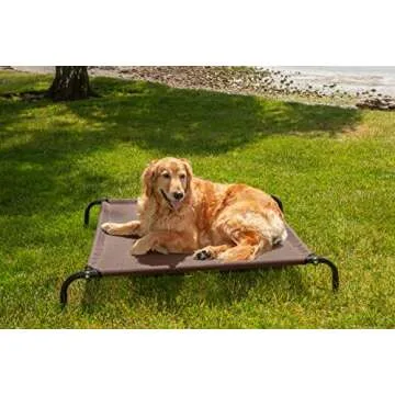 Furhaven Elevated Dog Bed for Medium/Small Dogs, Perfect for Indoor & Outdoor Use w/ High Airflow Cooling - Reinforced Cot Bed - Espresso, Medium